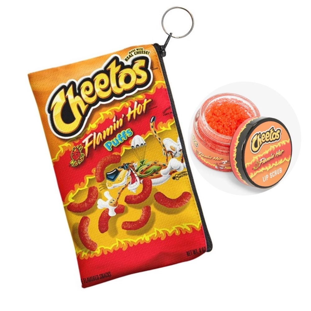 Flamin' Hot Cheetos Lip Scrub with small bag.NWT
